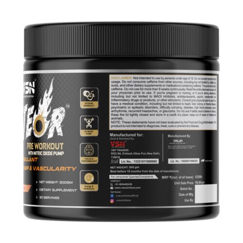 VSN Meteor Pre-Workout | Natural Pre Workout Under 1699 - Image 3