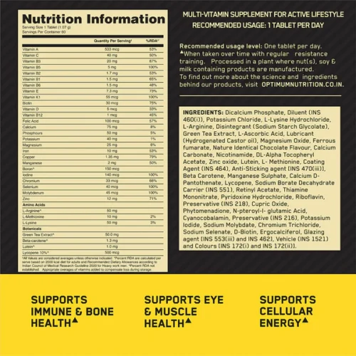 Optimum Nutrition Multivitamin for MEN - Image 3